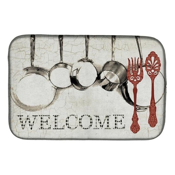 Carolines Treasures Carolines Treasures SB3087DDM Pots & Pans Welcome Dish Drying Mat SB3087DDM